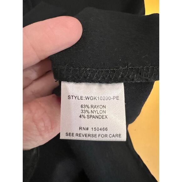 41Hawthorn Womens Sammie Point Shirt Dress Short Sleeves Black Size M Petite NEW - Picture 8 of 10